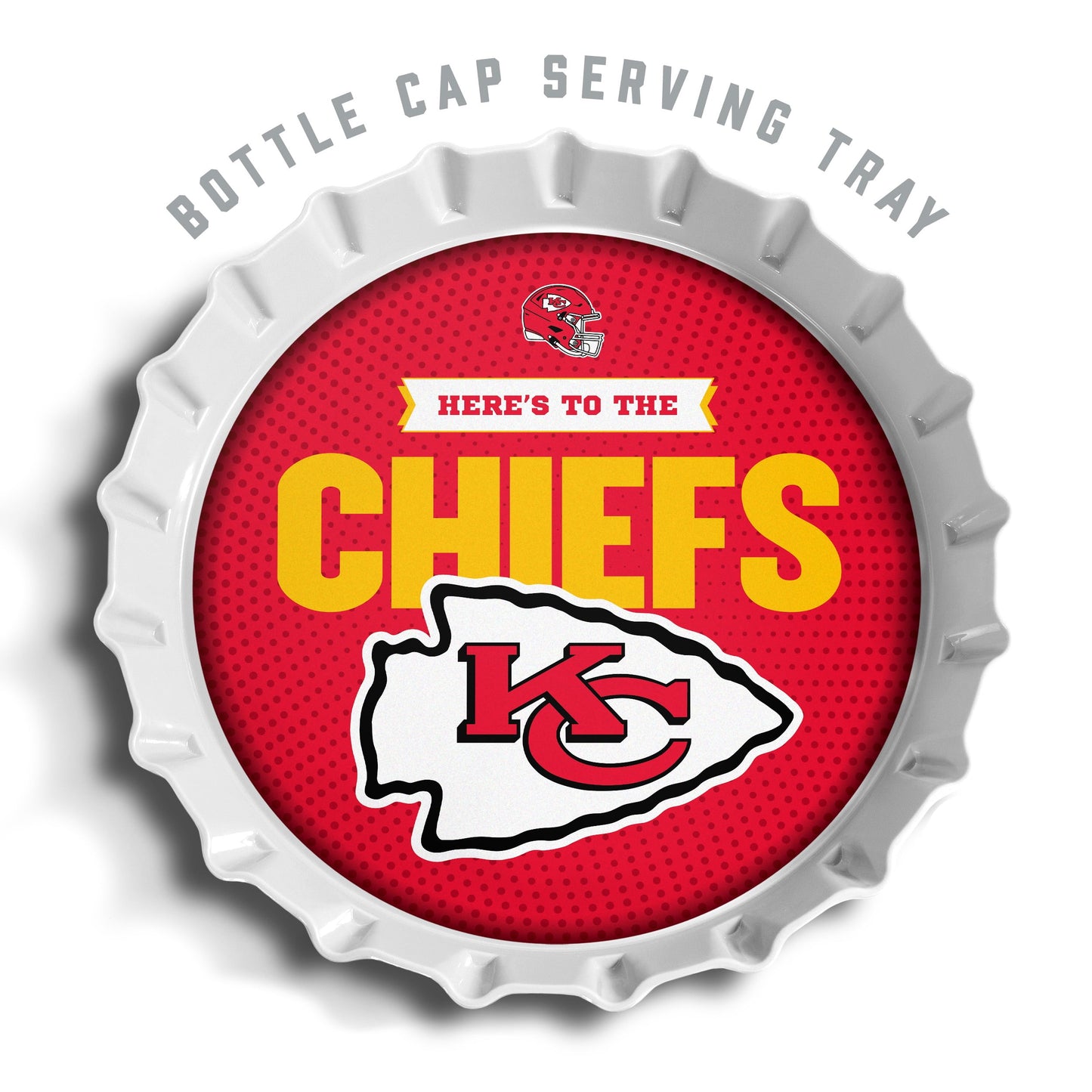 YouTheFan NFL Kansas City Chiefs Bottle Cap Serving Tray