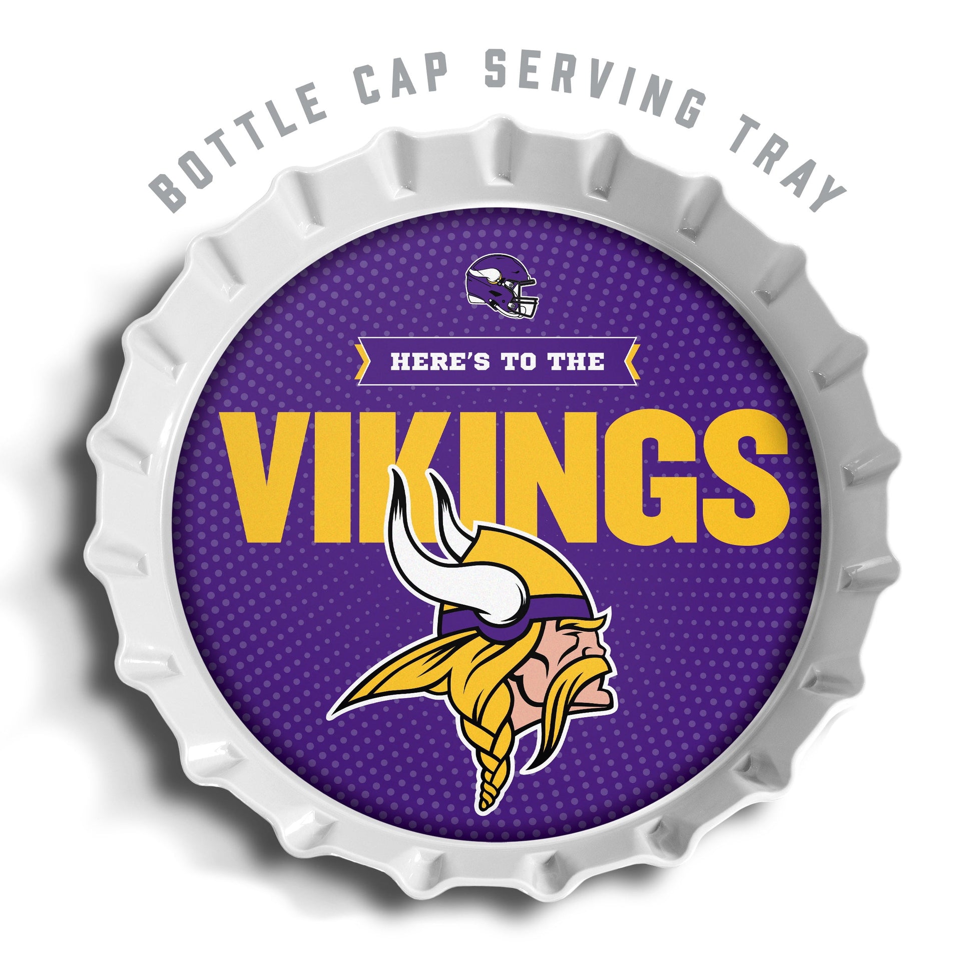 YouTheFan NFL Minnesota Vikings Bottle Cap Serving Tray