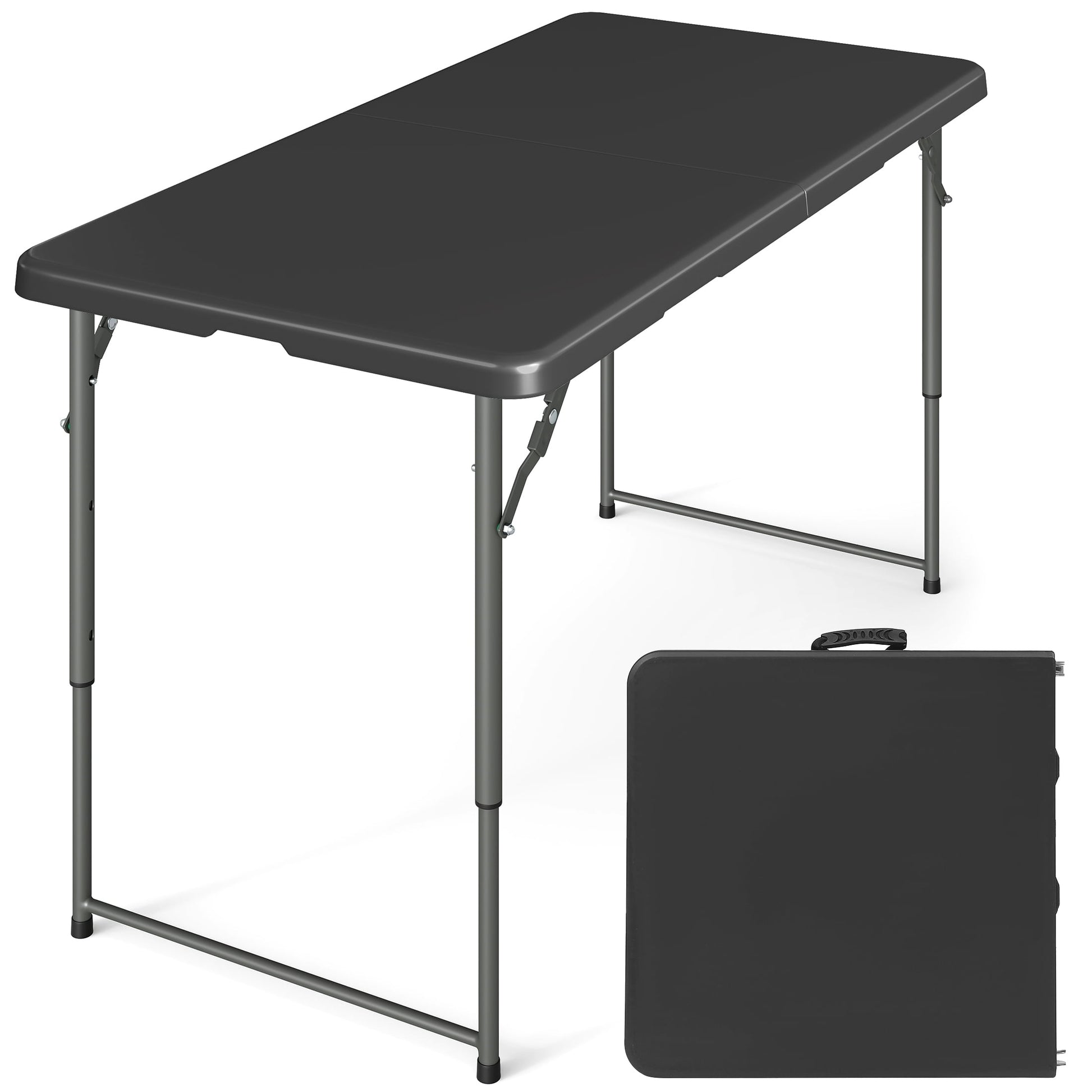 SUGIFT 4 Foot Folding Table Black