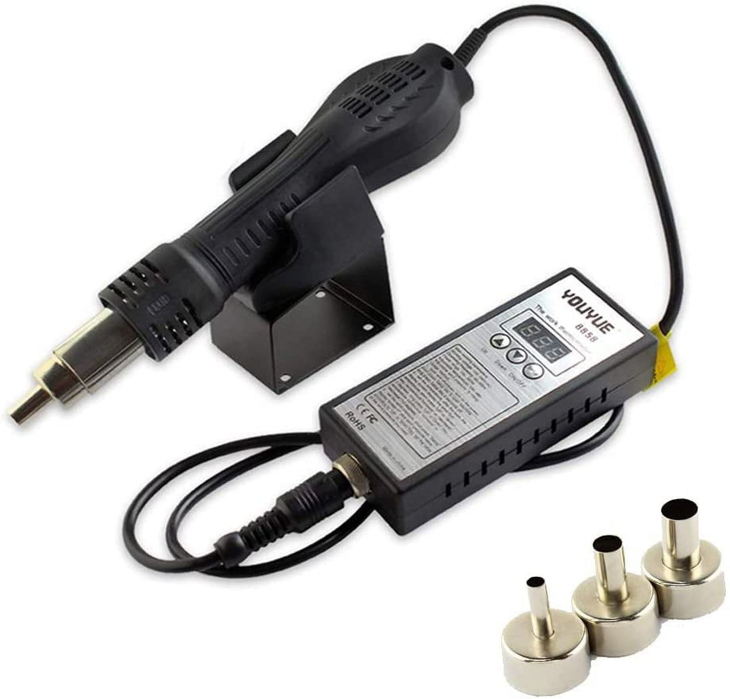 110V Hot Air Solder Blower YOUYUE 8858 SMT Rework Station Optional Portable Heat Gun Welding Tools With 3 Nozzles