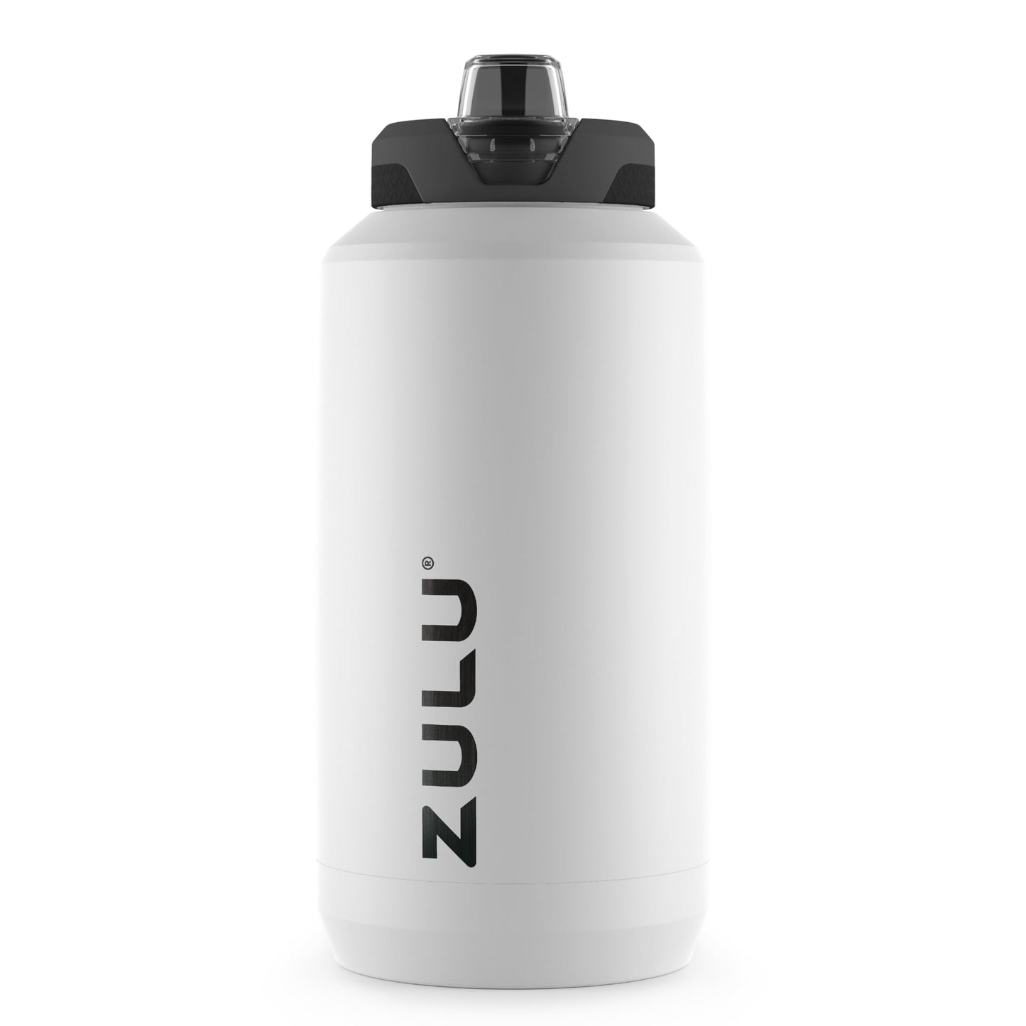 ZULU Goals 64 fl oz. Half Gallon Stainless Steel Jug Water Bottle, White