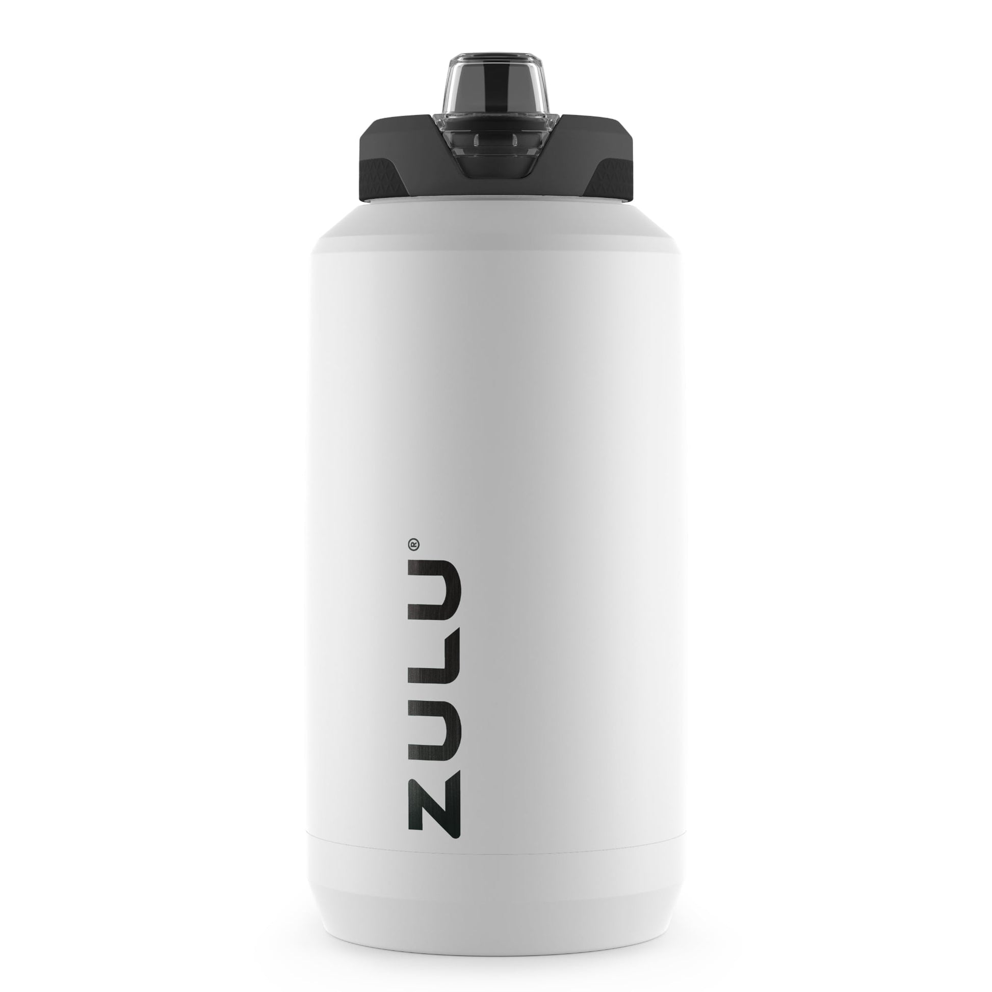 ZULU Goals 64 fl oz. Half Gallon Stainless Steel Jug Water Bottle, White