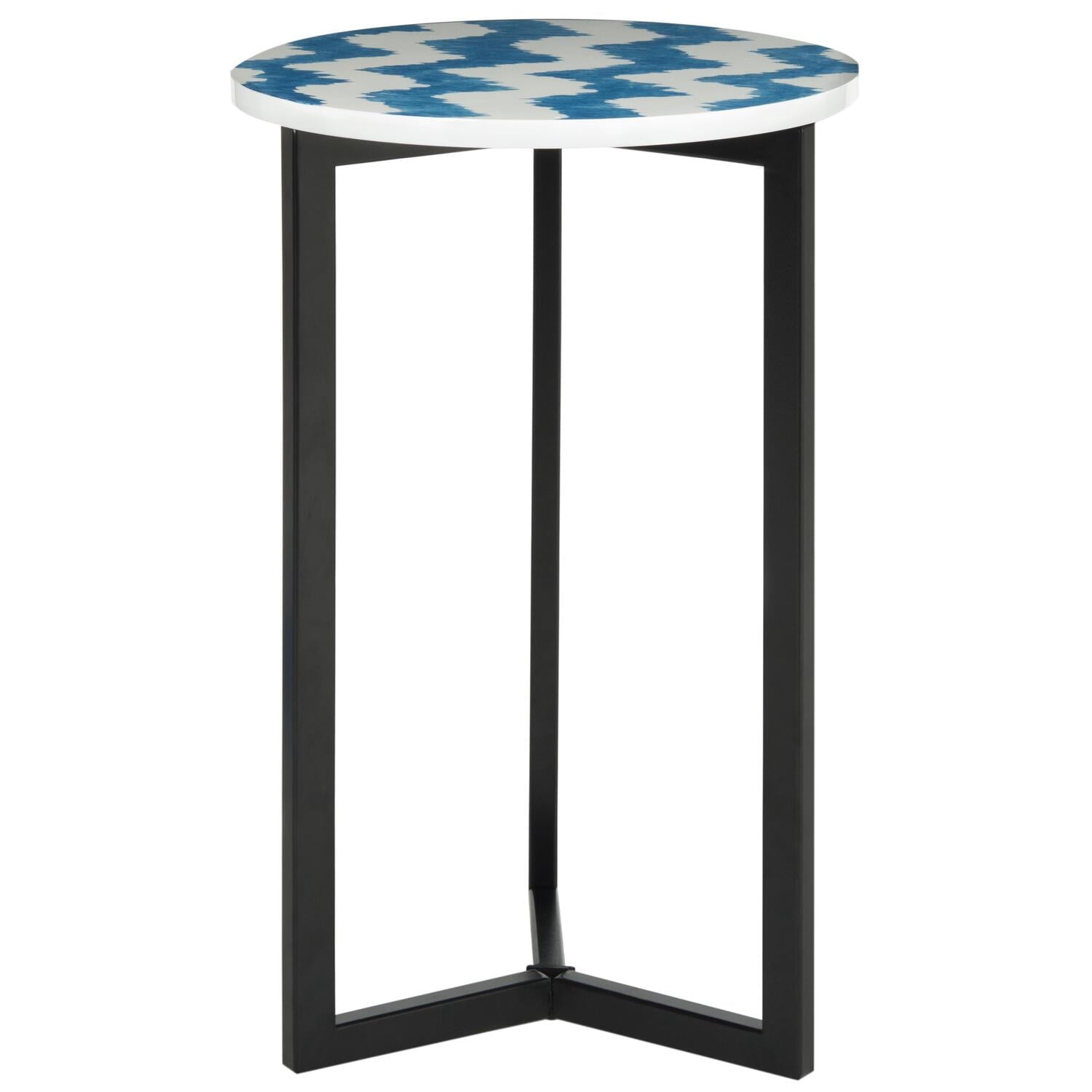 SAFAVIEH Zaira Contemporary Modern End Table, Blue/Green