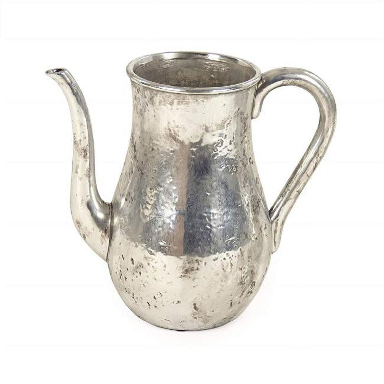 Zentique Stoneware Pitcher with Distressed Metallic Finish