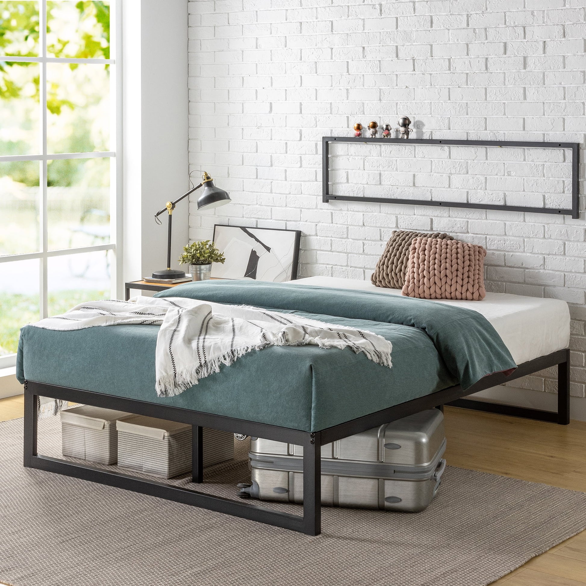 Zinus Abel 14" Metal Bed Frame with Steel Slat Support, Twin