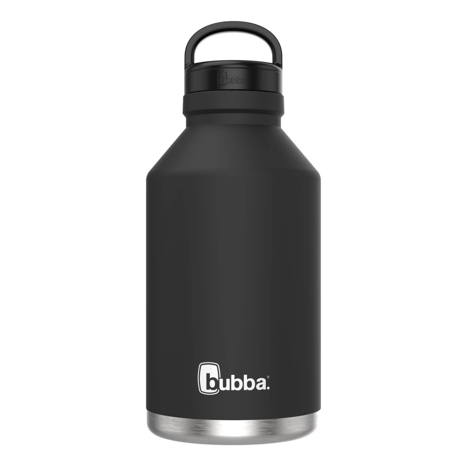 bubba Growler Stainless Steel Water Bottle Wide Mouth Rubberized Licorice, 64 fl oz.